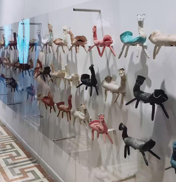 Kafka sculptures at the Personal Structures Venice Biennale show, 2019, Solan Chiu