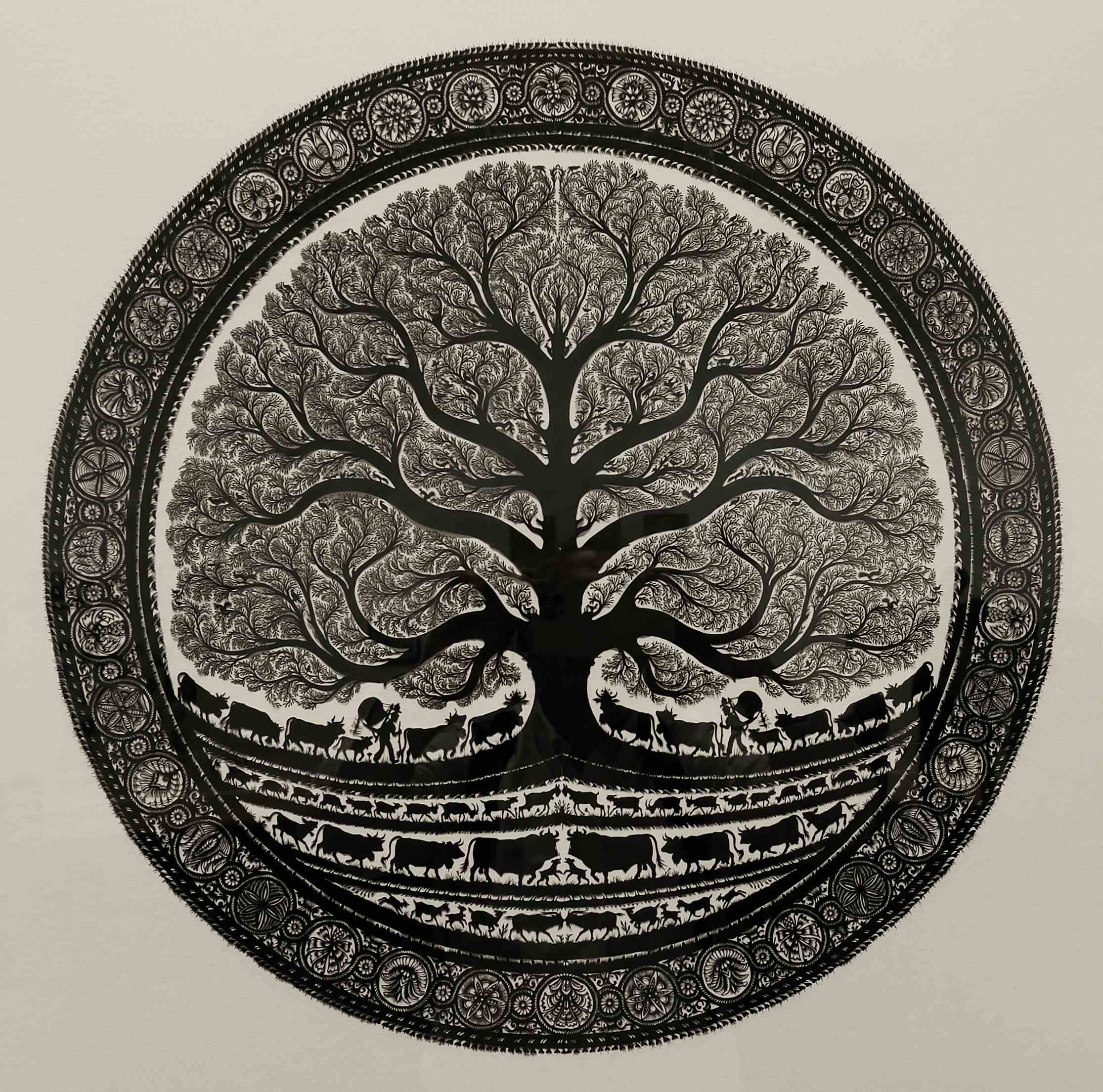 Ernst Oppliger, Large Tree, 1983 - Paper Cutting
