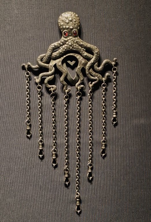 Chatelaine, 1887, Silver, red glass, black beads, Gorham Manufacturing Company (American, founded 1831) United States, Providence, 1887. Purchase, Susan and Jon Rotenstreich Gift, 2001, The Metropolitan Museum of Art, New York , Global Jewellery