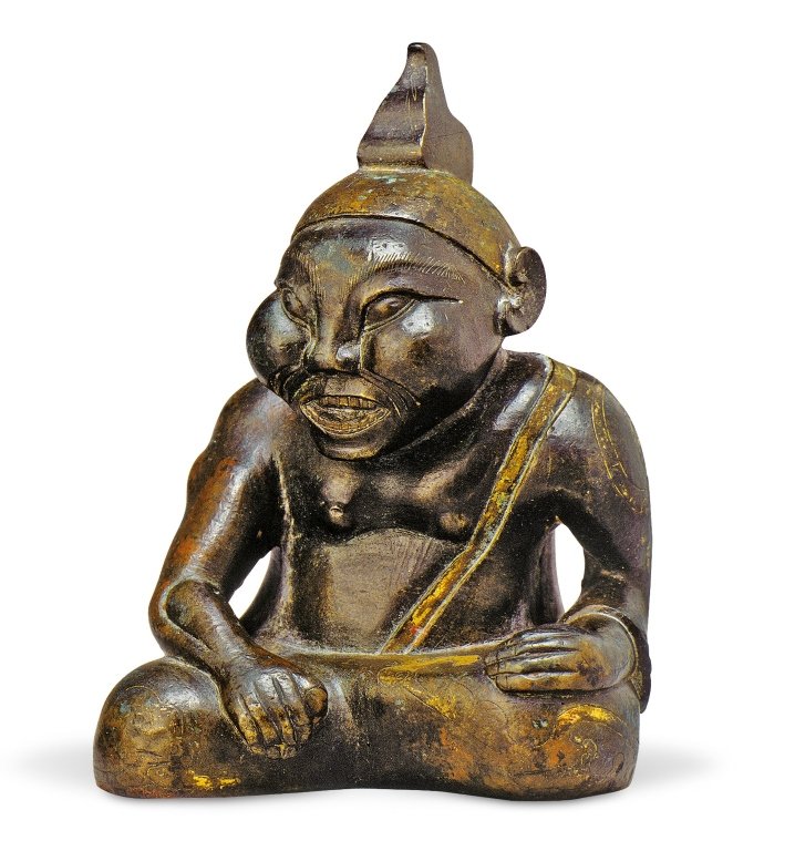 Bronze storyteller figurine mat weight  Western Han dynasty (202 BCE-8), Collection of Hebei Museum, Photo credit Antiquities and Monuments Office Development Bureau, Han dynasty