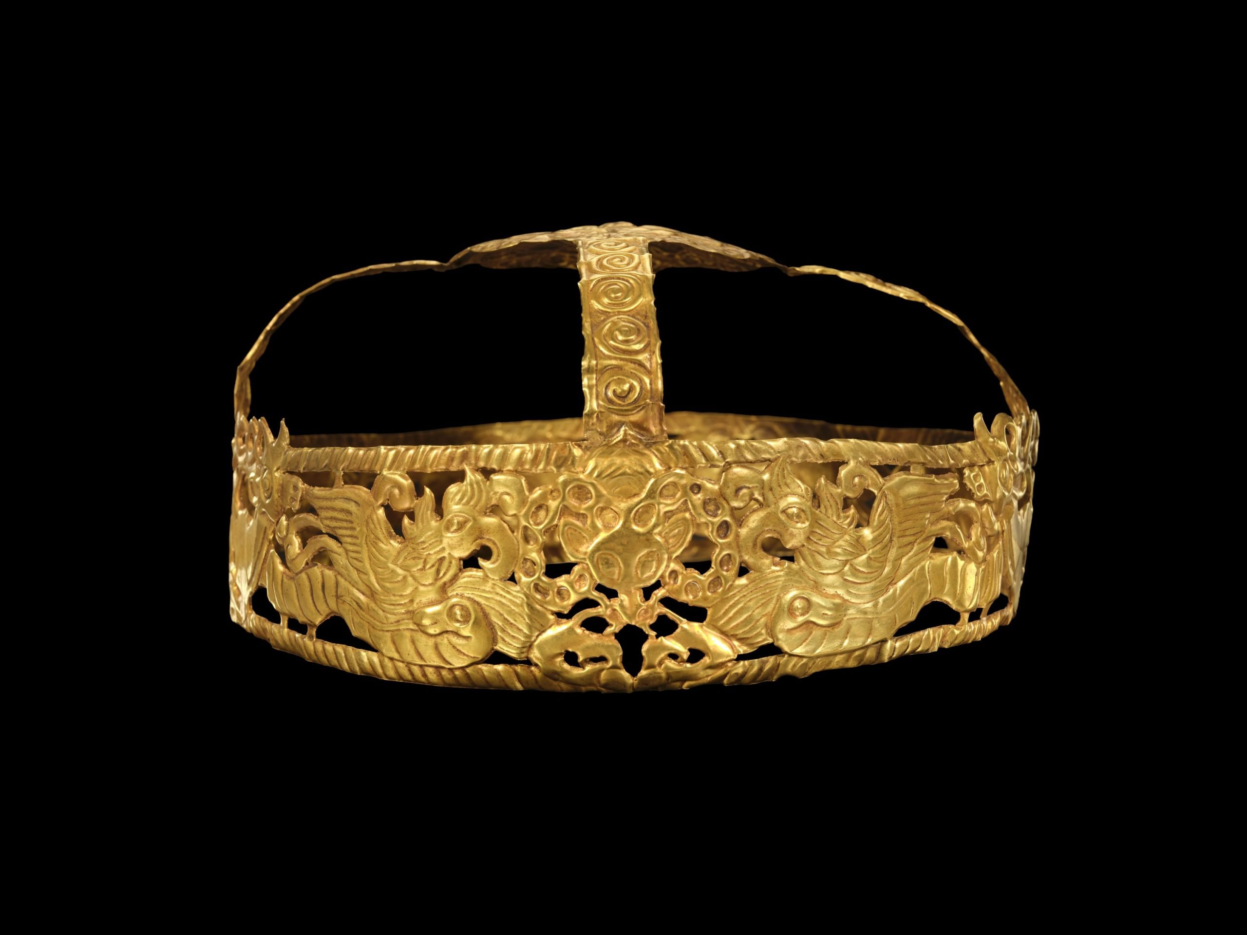 Headdress with animals, Probably Eurasian Steppe, 4th to 3rd century BCE, Gold, Top Picks
