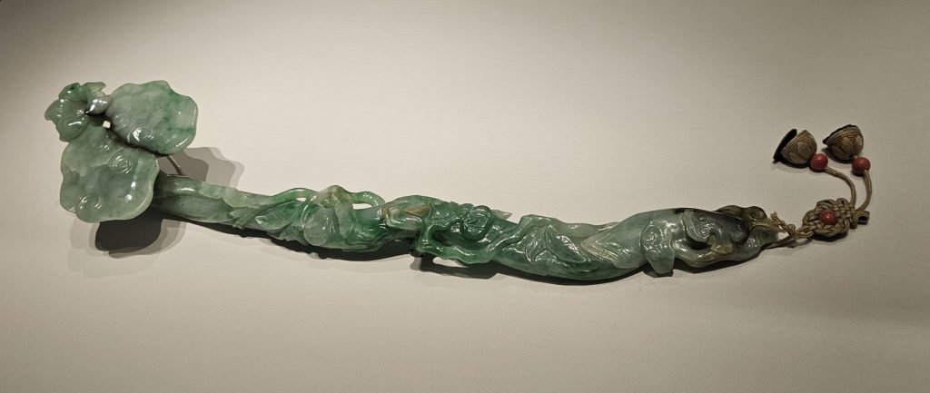 Ruyi sceptre in the form of lingzhi fungus, Qing dynasty (1644-1911), Jade (jadeite), The Palace Museum, Forbidden City and the World