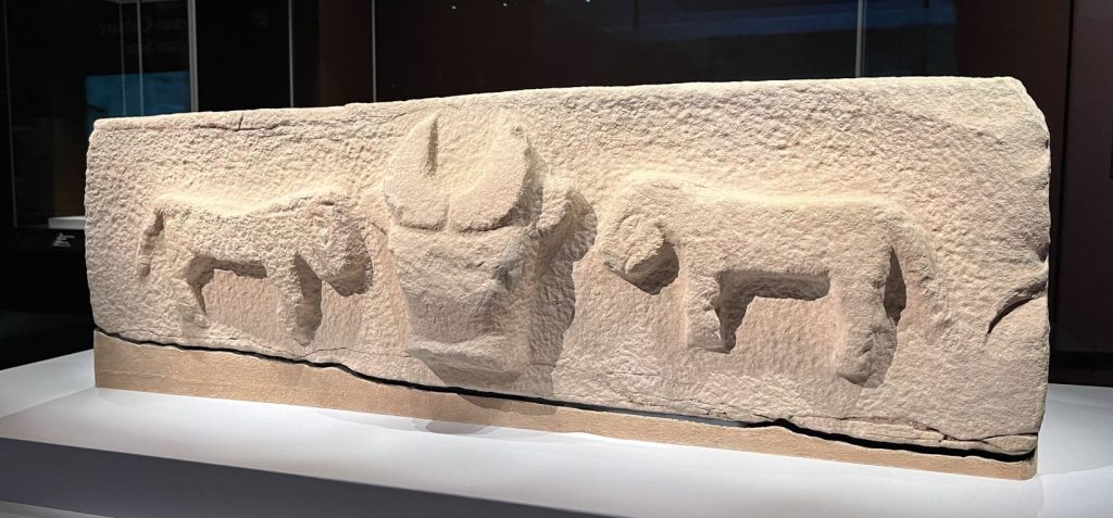 Relief, Shimao culture (4,300-3,800 BP. Stone, Shaanxi Provincial Institute of archaeology, Origins of Chinese Civilisation
